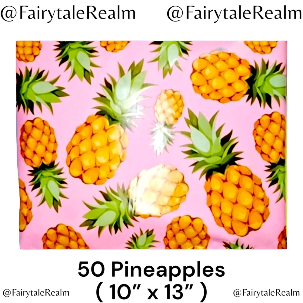10”x13” Pineapples ( 50 ) Poly Mailers, Shipping Envelopes, Gift Bags